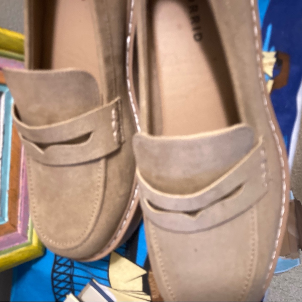 Torrid lug loafer- worn to try on. Soft brushed faux suede. 10.5WW